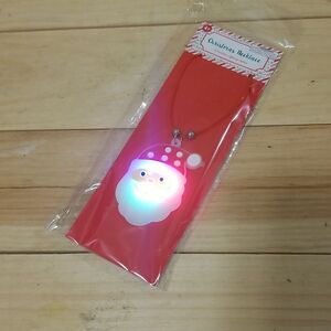 Santa Christmas Necklace with 3 function light option ( Brand new)